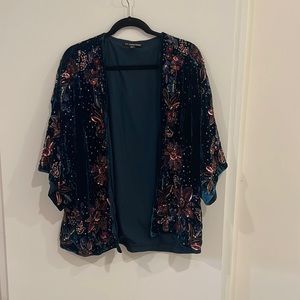 trf_outerwear SX velvet and sequin cardigan type jacket